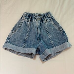 Abercrombie Denim Blue Paperbag Women's Shorts
